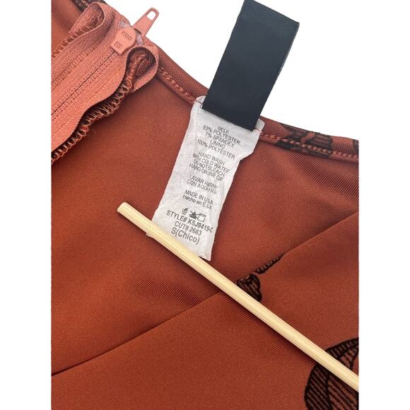 Windsor Shorts Romper Playsuit Sml Terracotta Burnt Velvet Whimsigoth Fairygoth - Picture 4 of 9